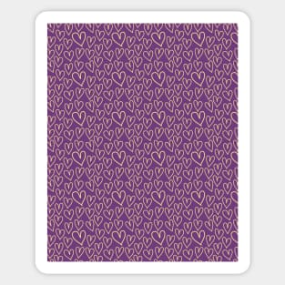 Purple Hearts Seamless Pattern 043#001 Sticker